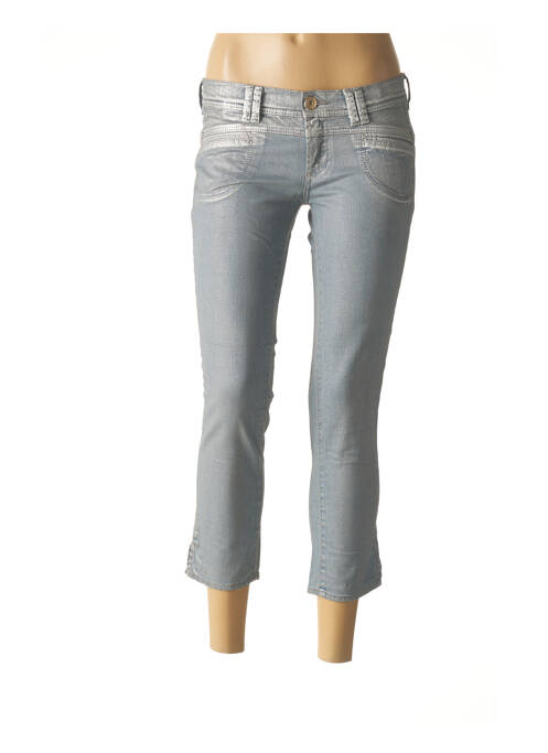 Pantalon trei sferturi talie joasă talie joasă albastru BENETTON femme