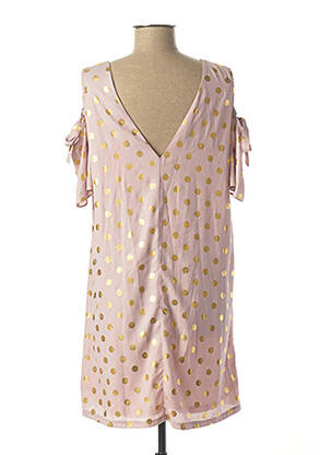 Rochie midi guler rotund roz SOPHYLINE femeie