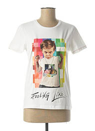 Tricou imprimeu fantezie alb DAVID ZELLER femeie