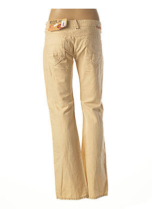 Pantalon drept buzunare talie joasă bej REPLAY femeie