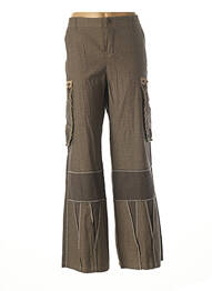 Pantalon larg mărime normală mărime normală maro TRICOT CHIC femme