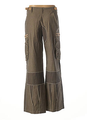 Pantalon larg mărime normală mărime normală maro TRICOT CHIC femeie
