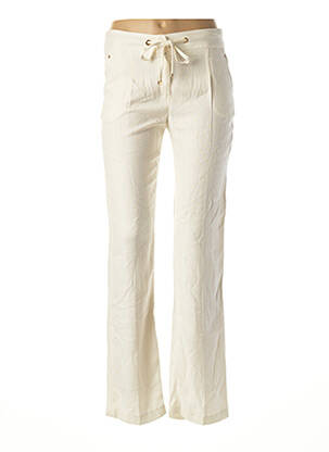 Pantalon drept elasticitate bej INFINITIF femeie