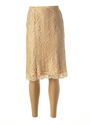 Fustă midi bej PAULE VASSEUR femeie