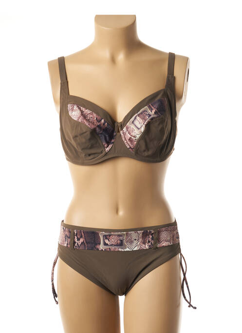 Costum de baie din două piese verde ANTIGEL femeie