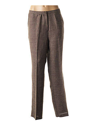 Pantalon 7/8 talie elastică maro FRANCOISE DE FRANCE femeie