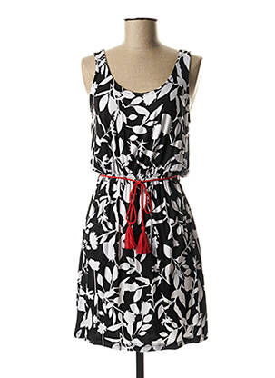 Rochie midi imprimeu floral fără mâneci negru YSABEL MORA femeie