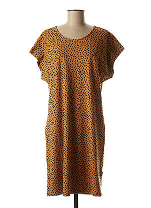 Rochie midi mâneci scurte mâneci scurte maro PROTEST femeie