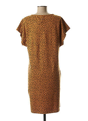 Rochie midi mâneci scurte mâneci scurte maro PROTEST femeie