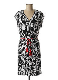 Rochie midi imprimeu floral mâneci scurte negru YSABEL MORA femeie