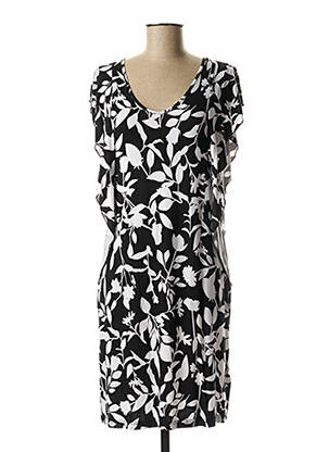 Rochie midi imprimeu floral fără mâneci negru YSABEL MORA femeie