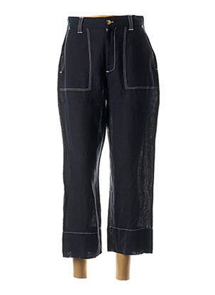 Pantalon trei sferturi croială dreaptă talie înaltă albastru SEAFOLLY femeie
