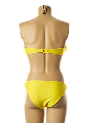 Costum de baie din două piese închidere cu legături de legat top sutien modelat galben YSABEL MORA femeie