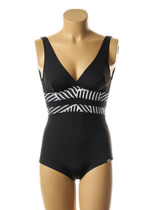 Costum de baie dintr-o singură piesă elasticitate negru PLAGE DU SUD femeie
