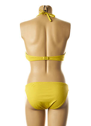 Costum de baie din două piese elasticitate top sutien push-up galben YSABEL MORA femeie