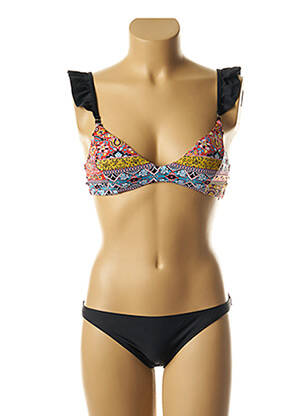 Costum de baie din două piese elasticitate sutien cu susținere înaltă și burete detașabil negru DAG ADOM femeie