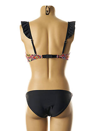 Costum de baie din două piese elasticitate sutien cu susținere înaltă și burete detașabil negru DAG ADOM femeie