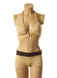 Costum de baie din două piese elasticitate sutien cu susținere înaltă și burete detașabil bej MISS CARAÏBES femme