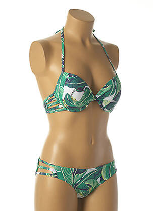 Costum de baie din două piese elasticitate sutien cu susținere înaltă și burete detașabil verde DAG ADOM femeie