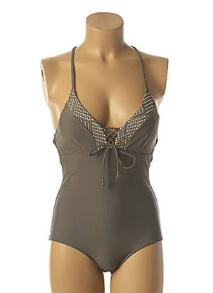 Costum de baie dintr-o singură piesă imprimeu fantezie top sutien modelat verde BRIGITTE BARDOT femeie
