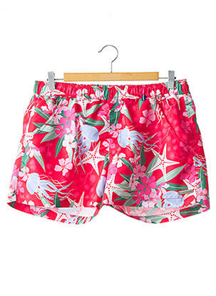 Șort de baie roșu PLAGE DU SUD bărbat