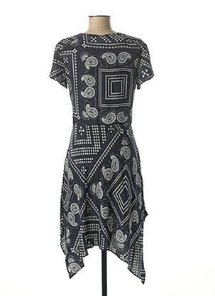 Rochie midi mâneci scurte mâneci scurte albastru IKKS femeie