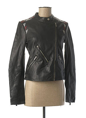Geacă din piele negru IKKS femeie