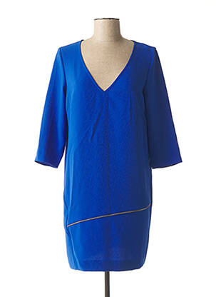 Rochie midi mâneci 3/4 mâneci 3/4 albastru IKKS femeie