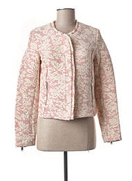 Jachete casual guler rotund roz IKKS femme