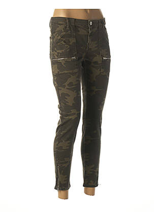 Pantalon 7/8 elasticitate mărime normală verde IKKS femeie