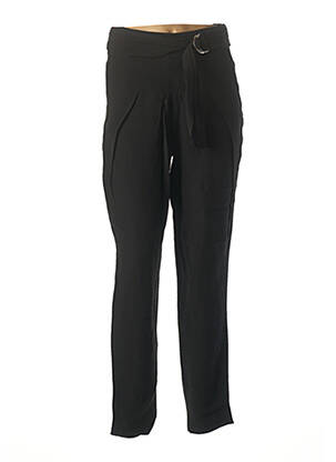 Pantalon 7/8 talie înaltă talie înaltă negru IKKS femeie
