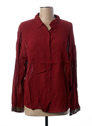 Cămașă țesătură crep mâneci lungi roșu I.CODE (By IKKS) femeie