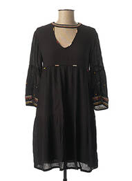 Rochie scurtă croială evazată mâneci lungi negru I.CODE (By IKKS) femeie