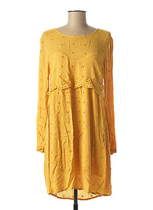 Rochie scurtă mâneci lungi mâneci lungi galben I.CODE (By IKKS) femeie