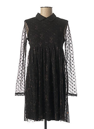 Rochie scurtă croială evazată mâneci lungi negru I.CODE (By IKKS) femeie