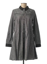 Rochie scurtă croială evazată mâneci lungi gri I.CODE (By IKKS) femeie