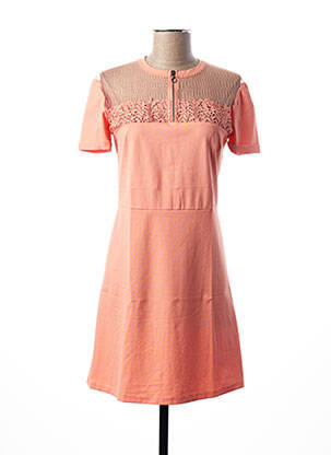 Rochie midi mâneci scurte mâneci scurte portocalie I.CODE (By IKKS) femeie
