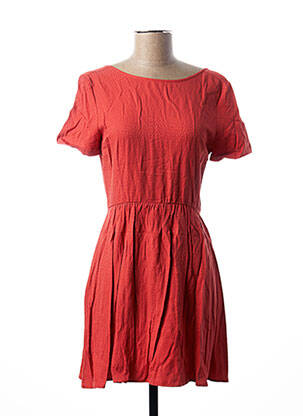 Rochie midi mâneci scurte mâneci scurte portocalie I.CODE (By IKKS) femeie