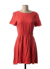Rochie midi mâneci scurte mâneci scurte portocaliu I.CODE (By IKKS) femeie