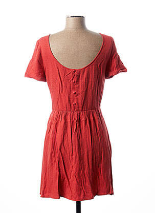 Rochie midi mâneci scurte mâneci scurte portocalie I.CODE (By IKKS) femeie