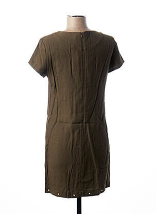 Rochie scurtă închidere cu fermoar la spate mâneci scurte verde I.CODE (By IKKS) femeie