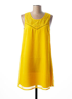 Rochie scurtă fără mâneci fără mâneci galben I.CODE (By IKKS) femeie