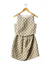 Rochie scurtă fără mâneci fără mâneci galben I.CODE (By IKKS) femeie