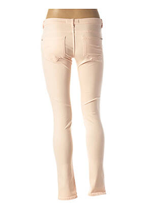 Pantalon slim țesătură poplin mărime normală roz I.CODE (By IKKS) femeie