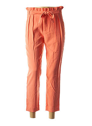 Pantalon 7/8 țesătură poplin mărime normală portocalie I.CODE (By IKKS) femeie