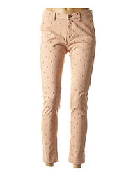 Pantalon 7/8 țesătură poplin talie joasă roz I.CODE (By IKKS) femme
