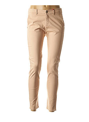 Pantalon 7/8 țesătură poplin talie joasă roz I.CODE (By IKKS) femeie
