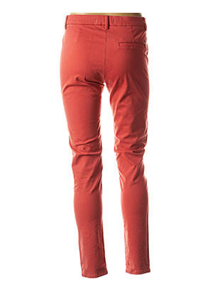 Pantalon 7/8 țesătură poplin talie joasă roșu I.CODE (By IKKS) femeie