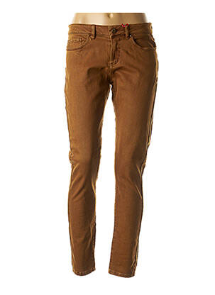 Pantalon slim talie joasă talie joasă maro I.CODE (By IKKS) femeie