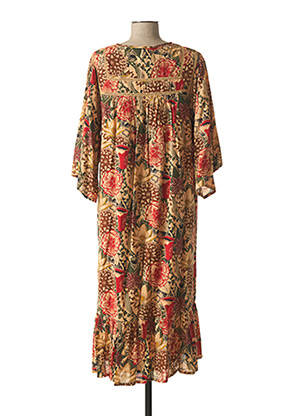 Rochie midi imprimeu floral maro AGATHE & LOUISE femeie